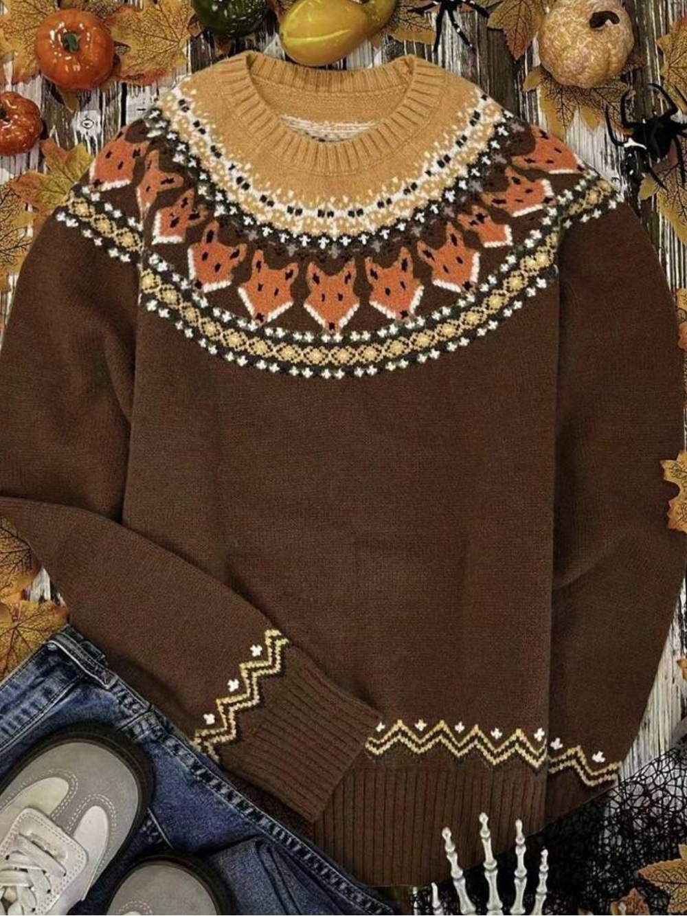SOFT Fox 🦊 Fair Isle Sweater - Picture 2 of 2